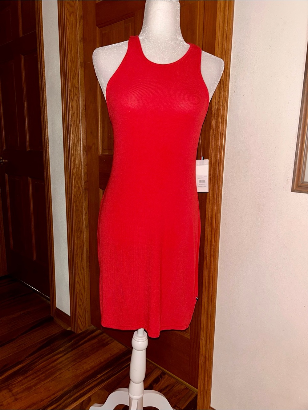 Sol Angeles Bright Red Racerback Midi Dress
